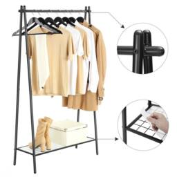 SPETLEK Clothes Rack with Steel Structure Garment Rack in Black - thumbnail 6