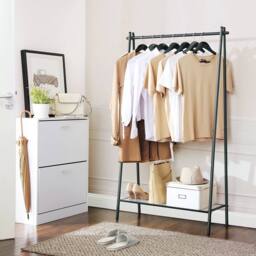 SPETLEK Clothes Rack with Steel Structure Garment Rack in Black - thumbnail 1