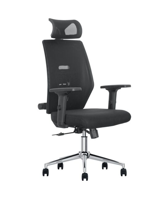JFY Executive Padded Swivel Office Chair with Lumbar Support in Black - image 1
