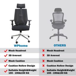 JFY Executive Padded Swivel Office Chair with Lumbar Support in Black - thumbnail 9