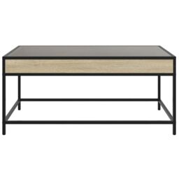 Berkfield Home Coffee Table with Infinity LED Sonoma Oak 90x50x41 cm in Brown - Size: 90 x 50 x 41 cm - thumbnail 6