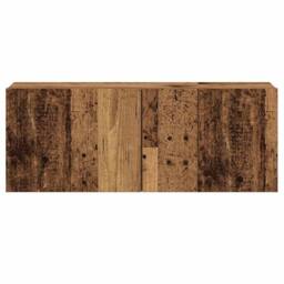 Berkfield Home Wall Mounted TV cabinets 3 pcs Old Wood Engineered Wood in Brown - thumbnail 7