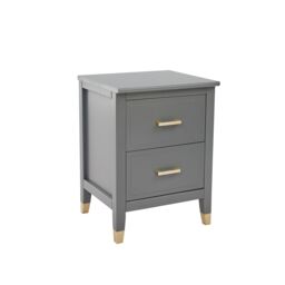 Cabinet Bits Palazzi 2 Drawer Bedside Table in Mid Grey - thumbnail 4