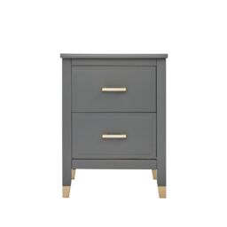 Cabinet Bits Palazzi 2 Drawer Bedside Table in Mid Grey - thumbnail 3