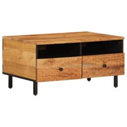Berkfield Home Beautiful Coffee Table 80x54x40 cm Solid Wood Acacia in Brown - Size: 80 x 54 x 40 cm - thumbnail 3