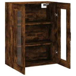Berkfield Home Wall Mounted Cabinet Smoked Oak 69.5x34x90 cm in Brown - thumbnail 7