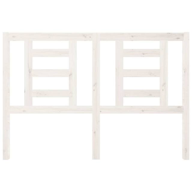 Berkfield Home Beautiful Bed Headboard White 146x4x100 cm Solid Wood Pine - Size: 146 x 4 x 100 cm - image 1