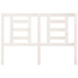 Berkfield Home Beautiful Bed Headboard White 146x4x100 cm Solid Wood Pine - Size: 146 x 4 x 100 cm - thumbnail 1