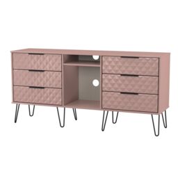 Ready Assembled 2 U Islay 6 Drawer Sideboard (Ready Assembled) in Dusty Pink - thumbnail 4