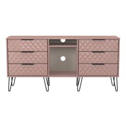 Ready Assembled 2 U Islay 6 Drawer Sideboard (Ready Assembled) in Dusty Pink - thumbnail 2
