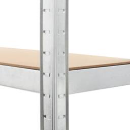 Berkfield Home Storage Shelves 3 pcs Silver 75x30x172 cm Steel & MDF - Size: 75 x 30 x 172 cm - thumbnail 8