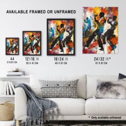 "Artery8 Bright Colourful Artwork Soul Singers Silhouette Wall Art Print - Size: W24"" x H32""" - thumbnail 3