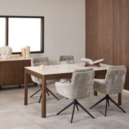 Furniture To Go Southampton Dining Table in Cream Ceramic 180x75cm - Size: 180x75 cm - thumbnail 4