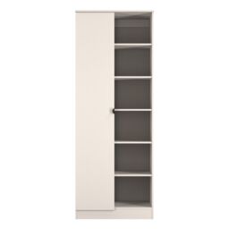 Ready Assembled 2 U Norway Tall 2 Door 1 Drawer Robe (Ready Assembled) in Taupe - Size: Large - thumbnail 1