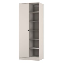 Ready Assembled 2 U Norway Tall 2 Door 1 Drawer Robe (Ready Assembled) in Taupe - Size: Large - thumbnail 3