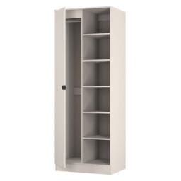 Ready Assembled 2 U Norway Tall 2 Door 1 Drawer Robe (Ready Assembled) in Taupe - Size: Large - thumbnail 5