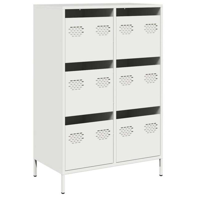 Berkfield Home Highboard White 68x39x101.5 cm Steel - image 1