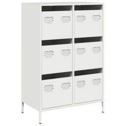 Berkfield Home Highboard White 68x39x101.5 cm Steel