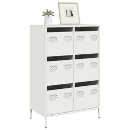 Berkfield Home Highboard White 68x39x101.5 cm Steel - thumbnail 2