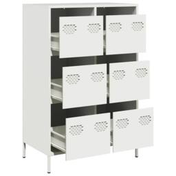 Berkfield Home Highboard White 68x39x101.5 cm Steel - thumbnail 4