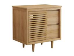 Vente-unique Freestanding Teak Vanity Unit - W80 Cm - TORAJA in Light Oak - thumbnail 3
