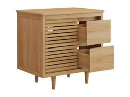 Vente-unique Freestanding Teak Vanity Unit - W80 Cm - TORAJA in Light Oak - thumbnail 5