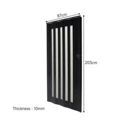 EONLION 87 x 203cm 10mm Sliding Doors Room Divider Panel in Black - Size: 500mm - thumbnail 2