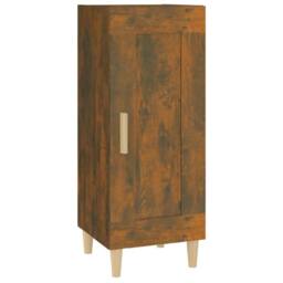 Berkfield Home Sideboard Smoked Oak 34.5x34x90 cm Engineered Wood in Brown - thumbnail 1