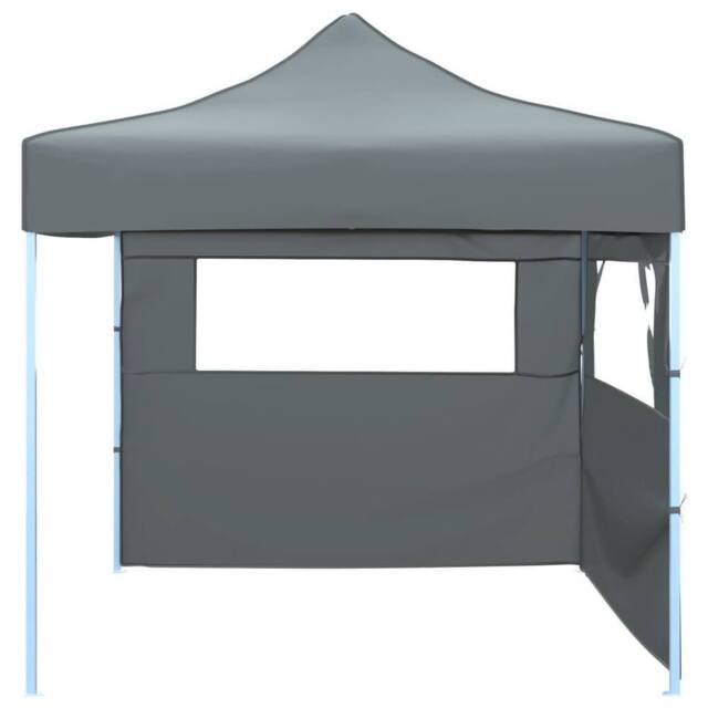 Berkfield Home Foldable Party Tent Pop-Up with 2 Sidewalls 3x3 m Anthracite in Dark Grey - image 1