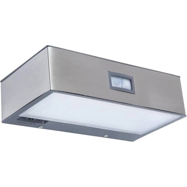 Havendro Outdoor Wall Light Solar Powered LED Garden Lamp in Silver - image 1