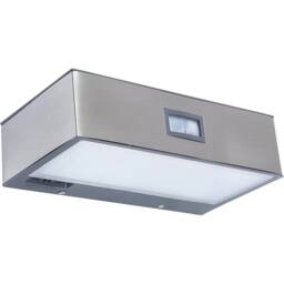Havendro Outdoor Wall Light Solar Powered LED Garden Lamp in Silver - thumbnail 1