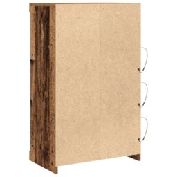 Berkfield Home Sideboard with LED Lights Old Wood 60, 5x37x100 cm in Brown - Size: 5 x 37 x 100 cm - thumbnail 7