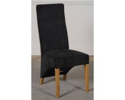 Thats Furniture Oslo 90 x 90 cm Oak Small Dining Table & 4 Lola Fabric Chairs in Black - thumbnail 6