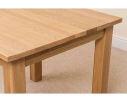 Thats Furniture Oslo 90 x 90 cm Oak Small Dining Table & 4 Lola Fabric Chairs in Black - thumbnail 5