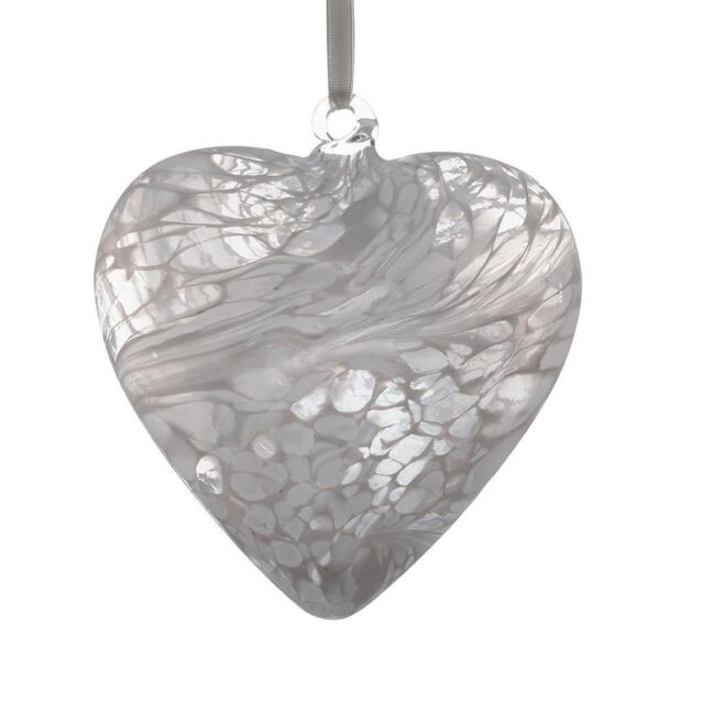 Sienna Glass 12cm Friendship Heart White - image 1