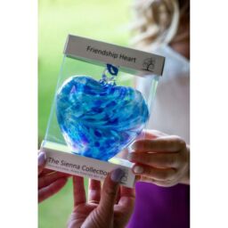 Sienna Glass 12cm Friendship Heart White - thumbnail 2