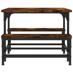Berkfield Home Decorative Coffee Table Smoked Oak 100x50.5x40 cm Engineered Wood in Brown - thumbnail 5