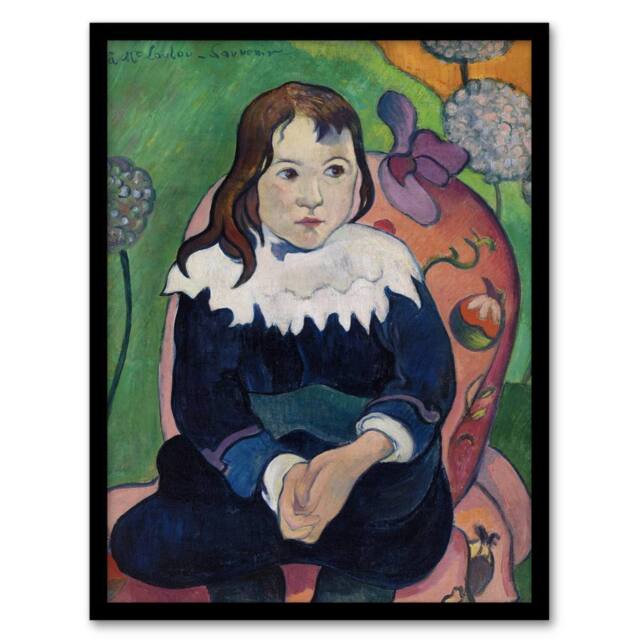 Artery8 Mr Loulou Colourful Portrait Paul Gauguin Framed Wall Art Print - Size: A4 - image 1