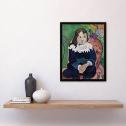 Artery8 Mr Loulou Colourful Portrait Paul Gauguin Framed Wall Art Print - Size: A4 - thumbnail 4