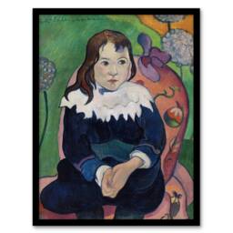 Artery8 Mr Loulou Colourful Portrait Paul Gauguin Framed Wall Art Print - Size: A4 - thumbnail 1