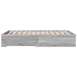 Berkfield Home Bed Frame with Drawers without Mattress Grey Sonoma 140x190 cm - thumbnail 5
