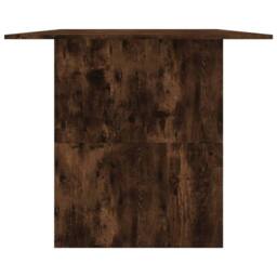 Berkfield Home Dining Table Smoked Oak 180x90x76 cm Engineered Wood in Brown - Size: 180 x 90 x 76 cm - thumbnail 5
