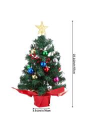 Living and Home 57cm Mini Pre-lit Christmas Tree with Multicolor Ball Ornaments - thumbnail 6
