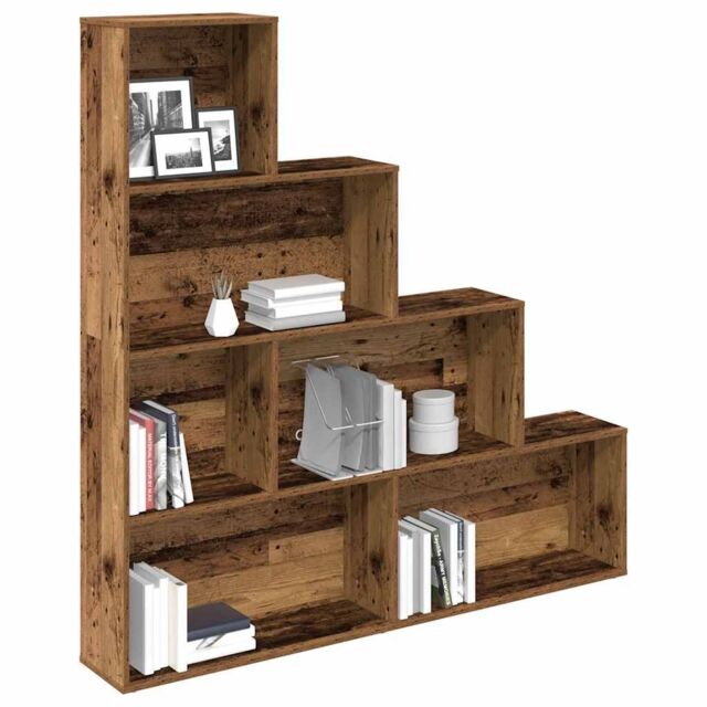 Berkfield Home Book Cabinet Old Wood 157x24x160 cm Engineered Wood in Brown - Size: 157 x 24 x 160 cm - image 1