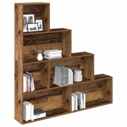 Berkfield Home Book Cabinet Old Wood 157x24x160 cm Engineered Wood in Brown - Size: 157 x 24 x 160 cm - thumbnail 1