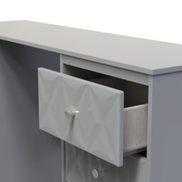 Ready Assembled 2 U Memphis 6 Drawer Kneehole Desk (Ready Assembled) in Grey - thumbnail 5