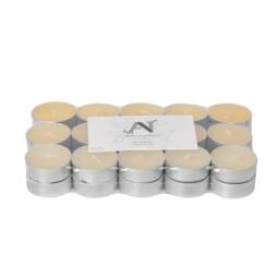 Aroma Naturals Vanilla Cream Scented Tealight Candles - 4hr Burn - 30 Pack - thumbnail 3