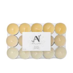 Aroma Naturals Vanilla Cream Scented Tealight Candles - 4hr Burn - 30 Pack - thumbnail 2