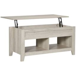 Wyld Haus Tonodo Oak Effect Lift Top Coffee Table Storage with Shelves in Light Oak - thumbnail 2
