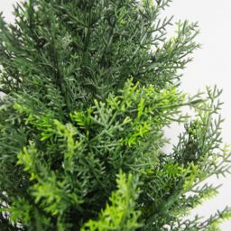 Leaf 60cm Pair of Artificial Cedar Cypress Topiary UV Resistant in Green - thumbnail 2